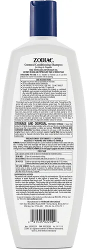 Vista 2 de Zodiac Champú acondicionador de avena para perros y cachorros, 18 onzas, pequeño