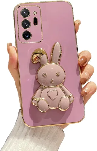 Vista 33 de Funda con soporte de conejo de corazón para Samsung Galaxy A10, cubierta protectora de TPU suave galvanizada a prueba de golpes con bonito soporte