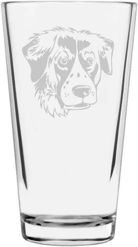 Vista 201 de Podenco Canario - Vaso de pinta de 16 onzas con temática de perro personalizado