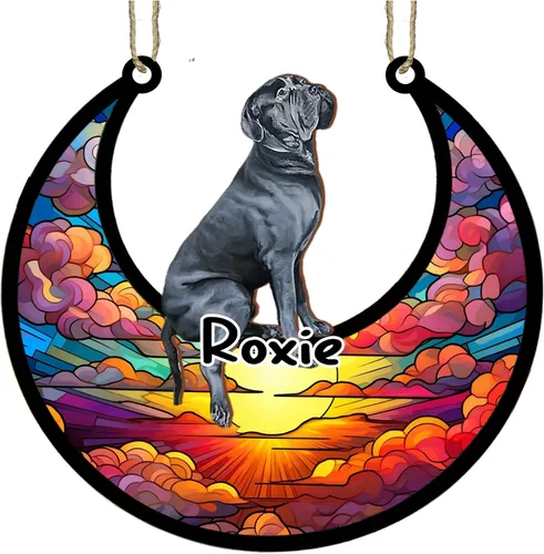 Vista 25 de LOVELYPOD Adorno de Navidad personalizado para perro pastor australiano, atrapasoles conmemorativo, adorno de Navidad de pastor australiano
