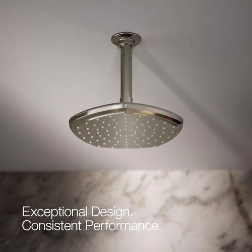 Vista 8 de Kohler 27051-SN Occasion® Cabezal de lluvia de una sola función de 8", 2.5 gpm, níquel pulido Níquel pulido vibrante