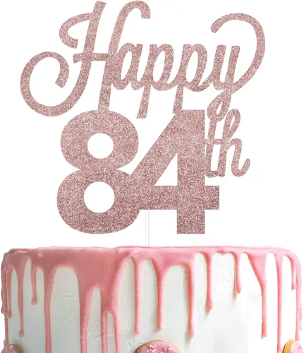 Vista 21 de LINGTEER - Decoración para pastel con texto "Happy Birthday 100", color negro
