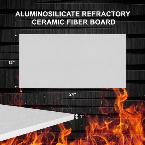 Vista 2 de SIMOND STORE Tablero de aislamiento de fibra de cerámica, 1 x 12 x 24 pulgadas, 2300 F, tablero de aislamiento térmico de cerámica para estufas