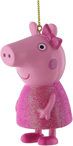 Vista 5 de Kurt S. Adler - Adorno de Peppa Pig - Vestido de Navidad con purpurina rosa en caja