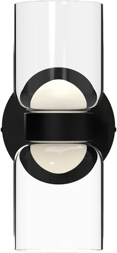 Vista 2 de Kuzco Lighting Aplique de pared de cedro - LED negro/transparente - 11