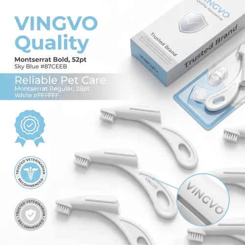 Vista 9 de Cepillo de dientes para perros y gatos, cerdas de nailon suave, cepillo de dientes de dedo de gato con mango ergonómico, cepillo de dientes