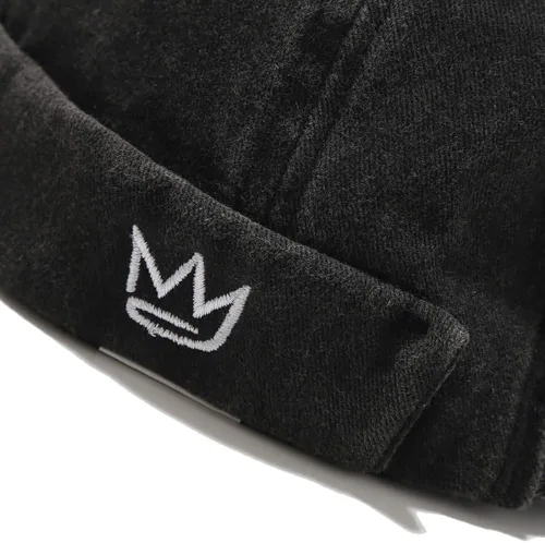 Vista 4 de Gorro de algodón para hombre, diseño retro sin bordes, sin aleros, estilo hip hop, para hombre