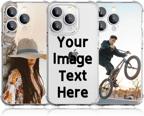 Vista 19 de Funda de teléfono con foto personalizada para iPhone 14 de 6.1 pulgadas, funda de TPU suave personalizada con absorción de golpes para iPhone 14