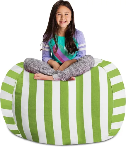 Vista 54 de Posh Creations Funda de puf para niños con almacenamiento para animales de peluche - Organizador de juguetes para niños, Mediano 68.58 cm - Lona