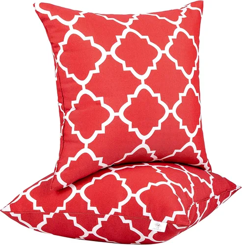 Vista 11 de JMGBird Almohadas impermeables para exteriores de 18 x 18 pulgadas para muebles de patio, cama, sofá y sofá Almohadas de exterior con inserto
