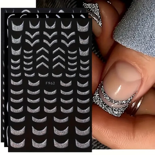 Vista 24 de 8 hojas de calcomanías de uñas de Halloween con diseños de fantasmas lindos, calabaza, araña, telaraña, sangre, llama 3D, autoadhesivas, Otoño