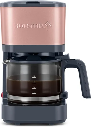 Vista 17 de Holstein Housewares Cafetera personal con taza de viaje de 14 onzas, máquina compacta de un solo toque con filtro reutilizable, apagado automático
