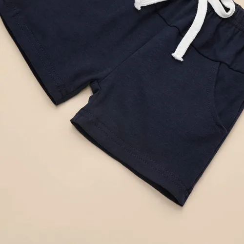Vista 46 de Ropa para bebé niño pequeño, trajes de verano de manga corta, camiseta de retazos y pantalón con bolsillo, conjunto de 2 piezas, 12 meses a 4 años
