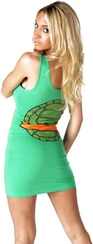 Vista 2 de Teenage Mutant Ninja Turtles Vestido sin mangas para disfraz de Halloween TMNT para mujerjunior