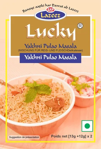 Vista 7 de Lucky Paquete combinado de arroz y curry 1.7 onzas, Pulao, Biryani Masala, pollo Biryani Masala, Masala de carne, Masala de pollo