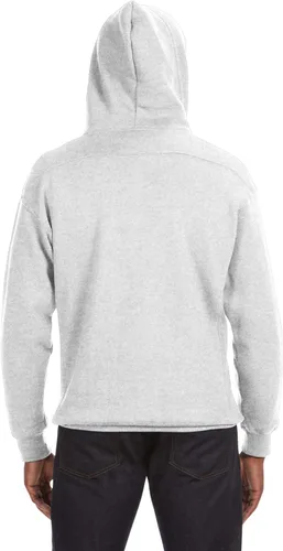 Vista 3 de J. America NCAA Sudadera deportiva con cordones y capucha para hombre Ceniza jaspeado