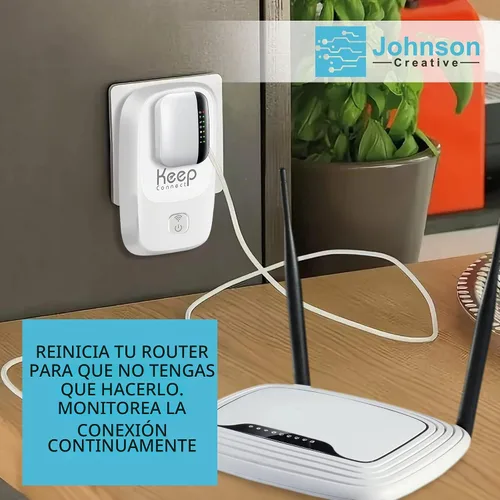 Vista 2 de MAX Router Rebooter, dispositivo de restablecimiento Wi-Fi, monitorea la conectividad y se restablece cuando sea necesario. No es necesario aplicar.