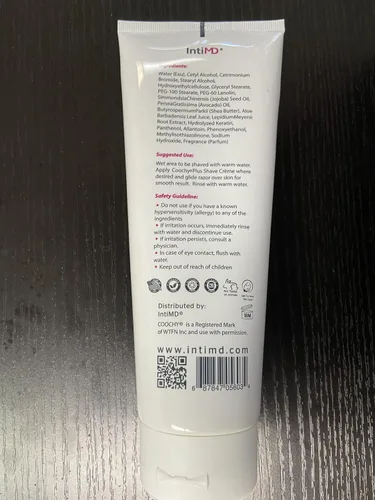Vista 3 de Crema de afeitar íntima sin erupciones con hidratante más botella para aplicación de 8 oz Made in USA Coochy shaving cream for women with
