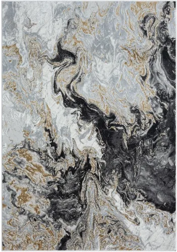 Vista 7 de LUXE WEAVERS - Alfombra abstracta de remolino de mármol, Humo 9x12