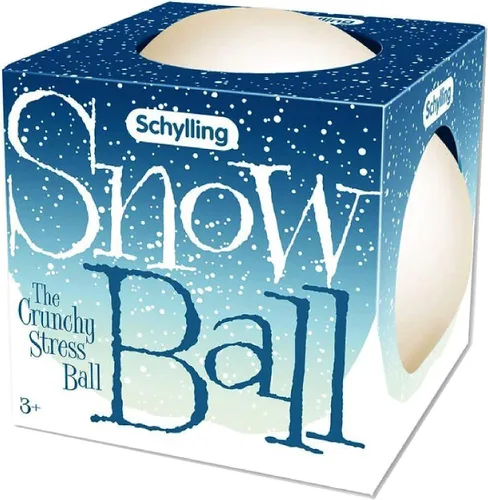 Vista 2 de Schylling Juego de bolas de nieve (NeeDoh) crujientes, esponjosas, apretadas, elásticas para el estrés, paquete de 2