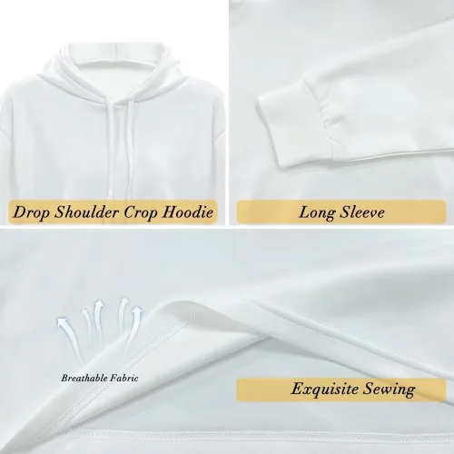 Vista 6 de YEXIATODO Sudadera con capucha de manga larga casual con cordón para mujer