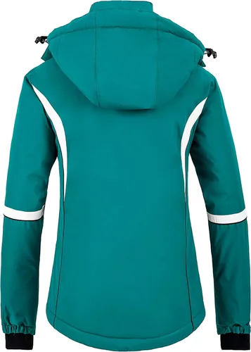 Vista 2 de Wantdo Chaqueta de esquí impermeable para mujer, abrigo de nieve cálido de invierno, chaquetas de snowboard aisladas