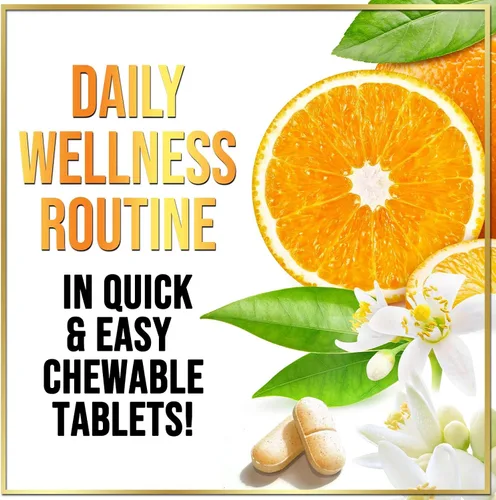 Vista 7 de Vitamin C 1000mg Per Serving - Extra Strength with Rose Hips Bioflavonoids - Sugar Free Vitamin C Chewable Pills, Vit C Supplement for Immune
