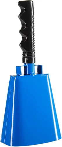 Vista 4 de Blue Panda Cencerros para eventos deportivos, cencerro azul de 9.5 pulgadas con asa, paquete de 2 – Hacedores de ruido deportivo para fútbol y fútbol