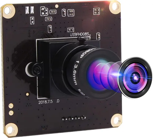 Vista 11 de Módulo de cámara USB 1080P, cámara web de poca luz con lente de 0.1 in Tablero de cámara industrial Lightburn, Plug and Play, compatible