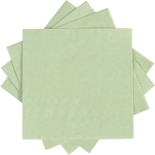 Vista 4 de 300 paquetes de servilletas de cóctel de 2 capas, servilletas de postre plegadas de 5 x 5 pulgadas, servilletas desechables para cena, boda, Verde