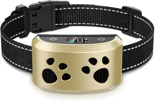 Vista 16 de Collar antiladridos para perros grandes y medianos, recargable, con 8 pitidos de vibración de sensibilidad ajustables, IP67, impermeable