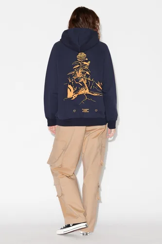Vista 6 de Not So Ape Sudadera con capucha Sidewalk Flower, unisex, para todo género, fabricada en Japón