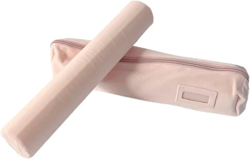 Vista 4 de UnionPlus Organizador de terciopelo para joyas de viaje, para pulseras y relojes, color rosa