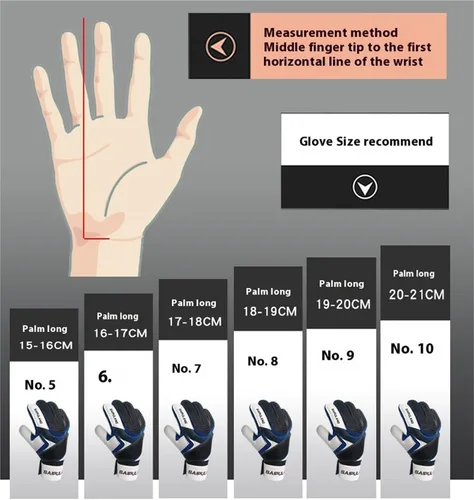 Vista 2 de Guantes profesionales de portero de fútbol, antideslizantes, resistentes al desgaste, protectores de dedos de látex para adultos y niños, hombres