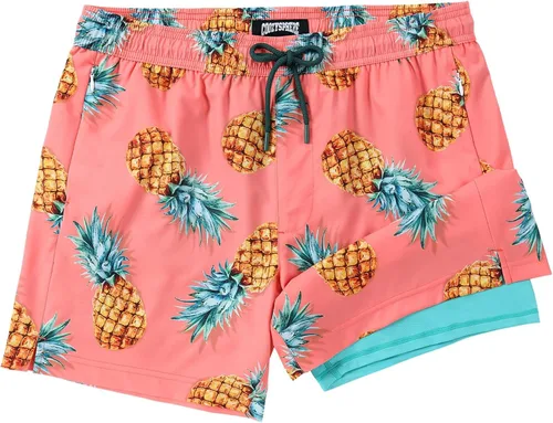 Vista 21 de Mens Swim Trunks with Compression Liner 5 Inch Inseam Swimming Trunks Shorts for Men