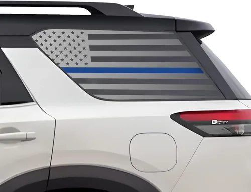 Vista 11 de BOGAR TECH DESIGNS - Calcomanía de vinilo precortada con diseño de bandera americana para ventana, compatible con Nissan Pathfinder 2022-2025, negro