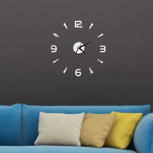 Vista 5 de Reloj de pared DIY sin marco, efectos 3D, elegante, decorativo, decoración de pared, decoración de pared, moderno, decoración de pared, reloj
