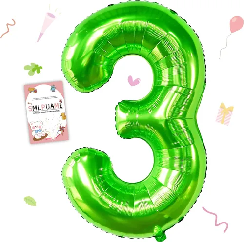 Vista 155 de Globos grandes de 40 pulgadas de números del 0 al 9, globos numéricos para decoración de fiesta de cumpleaños, globos de helio de aluminio