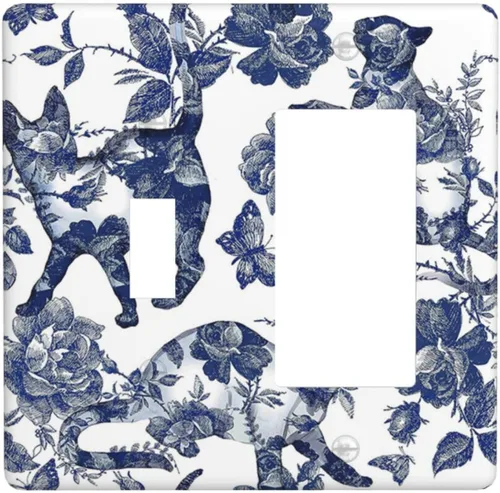 Vista 16 de Cubiertas Decorativas para Placas de Interruptor Diente de León Azul Rústico Citas Inspiradoras Casa de Campo Tablón de Madera Gris 1 Gang Cubierta