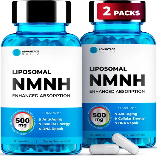 Vista 10 de Liposomal NMNH 500 mg - Alternativa de suplemento NMN - Suplementos NAD para mujeres y hombres Antienvejecimiento saludable - Apoyo celular