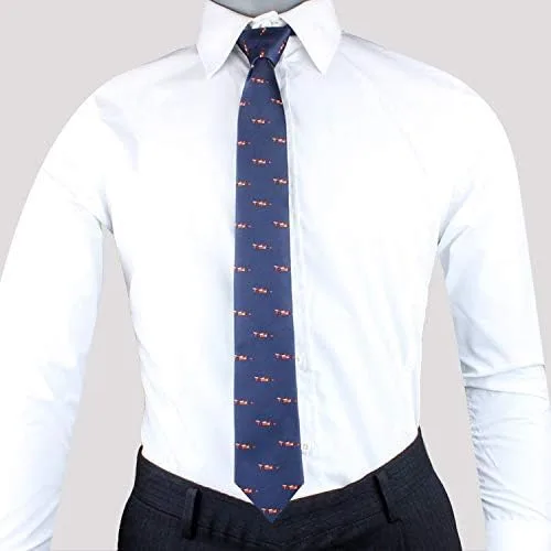 Vista 3 de AUSCUFFLINKS Corbatas deportivas y especiales Corbatas para hombres Lazos tejidos ajustados para el cuello Regalo para colega de trabajo