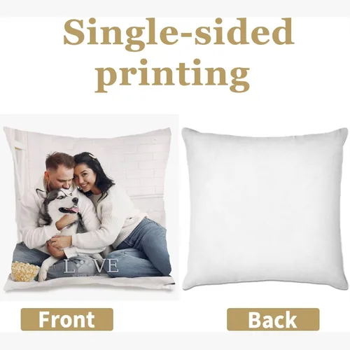 Vista 2 de Personalized Family Photo Pillow Case with one Image and Sentimental Text Adding Warmth to Your Home and offering a Beautiful idea