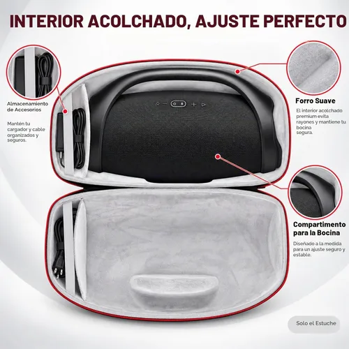 Vista 3 de COMECASE Estuche rígido de viaje para JBL Boombox 3/2 - Potente altavoz Bluetooth Boombox impermeable (solo caja)