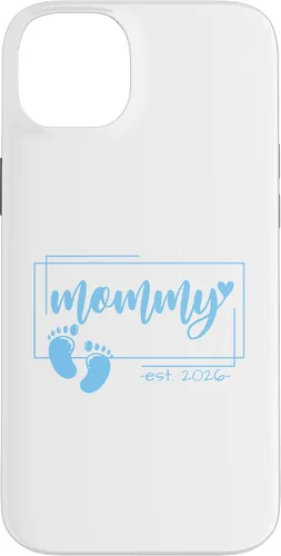 Vista 15 de Mommy Est 2026 Pregnancy Announcement Baby Boy Reveal Case for iPhone 17