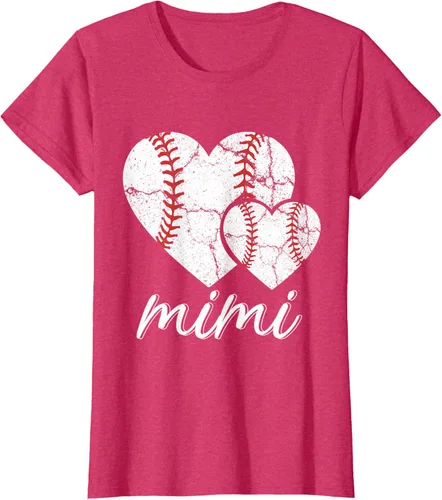 Vista 12 de Camiseta de béisbol Mimi para el Día de la Madre, Negro, S