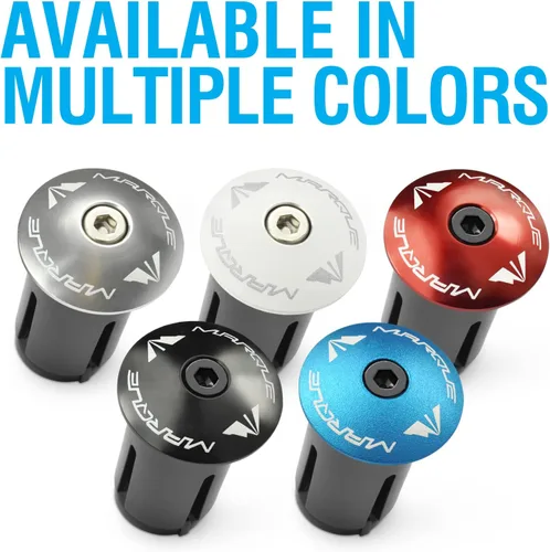 Vista 5 de MARQUE Alloy ENZ - Tapones para manillar de bicicleta de carretera, extremos de barra de mango de aluminio, tapones para barras de caída, tapas