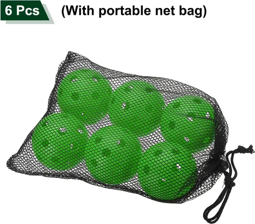 Vista 7 de PATIKIL Bolas de pickleball al aire libre, con agujeros, bolas de pickleball para aficionados, deportes en interiores y exteriores, Pasto verde