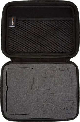Vista 6 de Amazon Basics Estuche de transporte pequeño para GoPro y accesorios, 9 x 7 x 2.5 pulgadas, sólido, negro