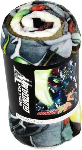 Vista 2 de Mobile Suit Gundam Wing Anime Shenlong Manta de felpa súper suave de 45 x 60 pulgadas