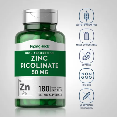 Vista 3 de Picolinato de zinc (zinc de alta absorción) 50 mg 180 cápsulas